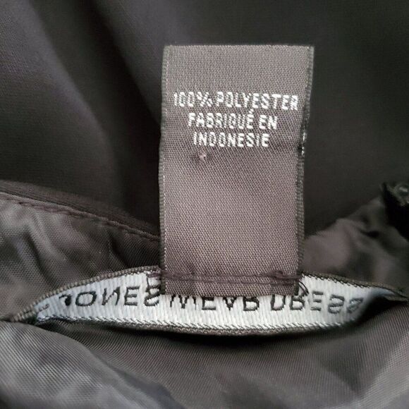 90s Y2K Black Halter Dress 6 Small Satin V Neck Plunge Party Cocktail Occasion - Picture 5 of 5